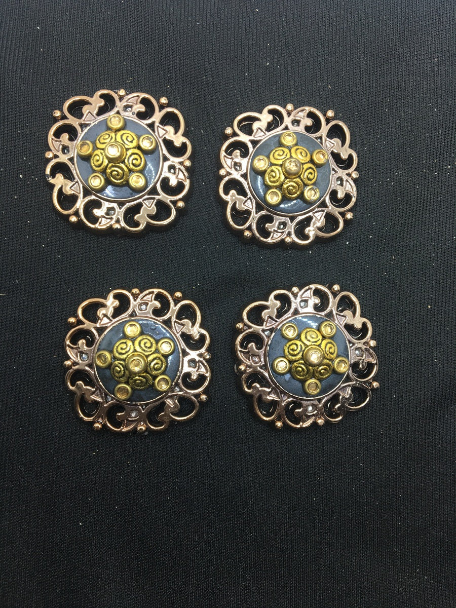 Blue Designer Handcrafted Show Buttons