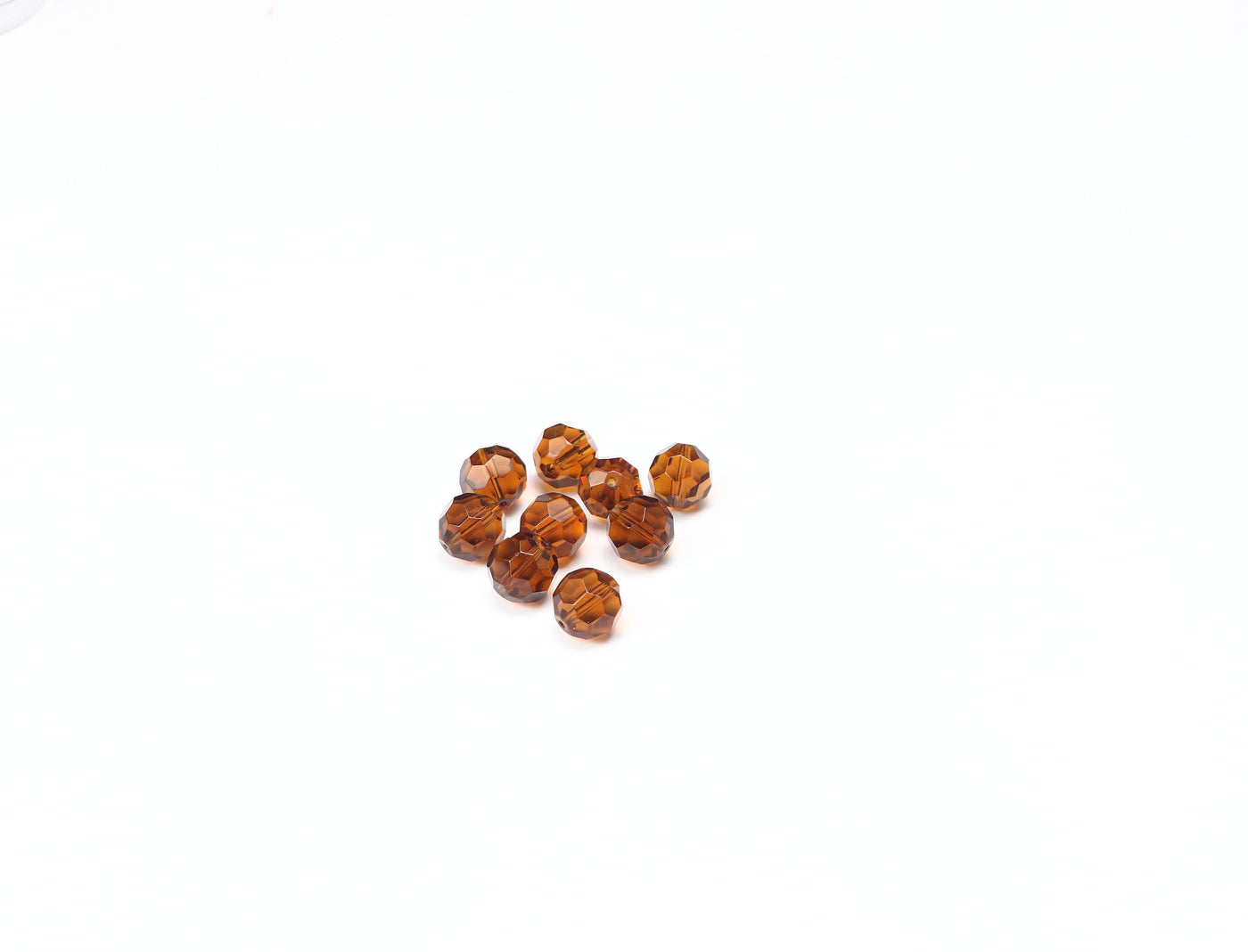 Dark Brown Rondelle / Tyre Faceted Crystal Beads