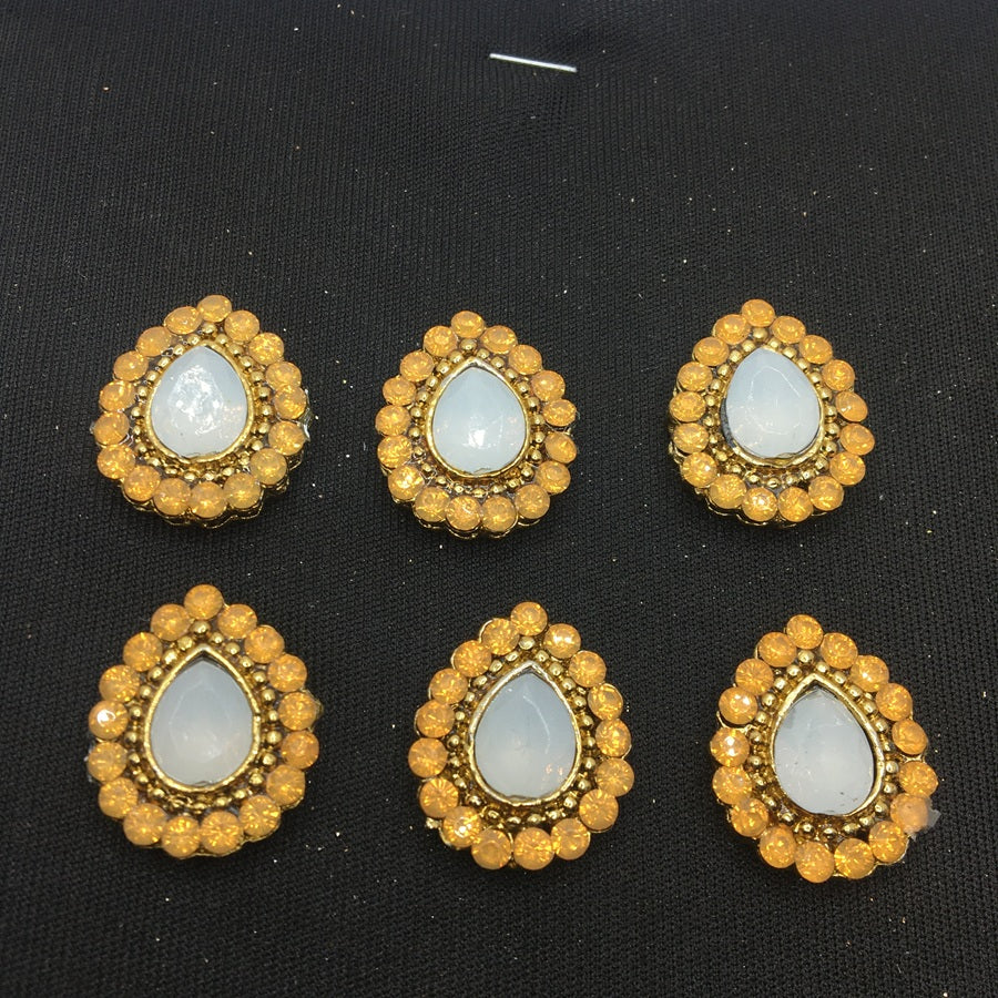 Light Gold Drop Handcrafted Show Buttons