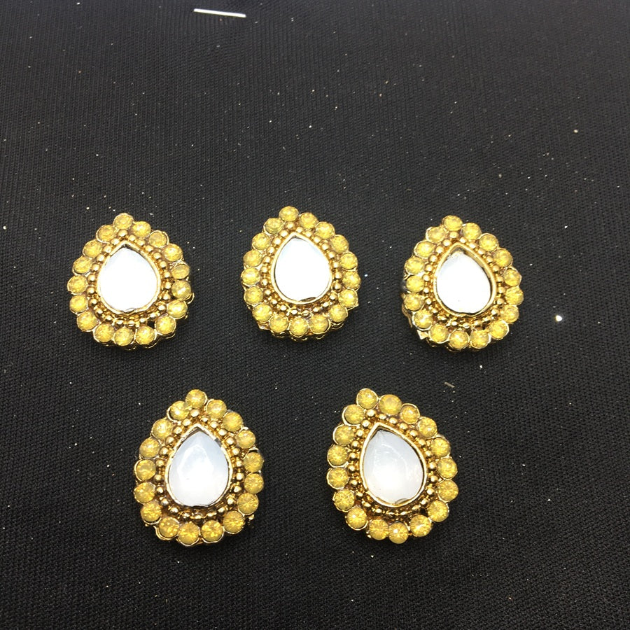 Yellow Drop Handcrafted Show Buttons