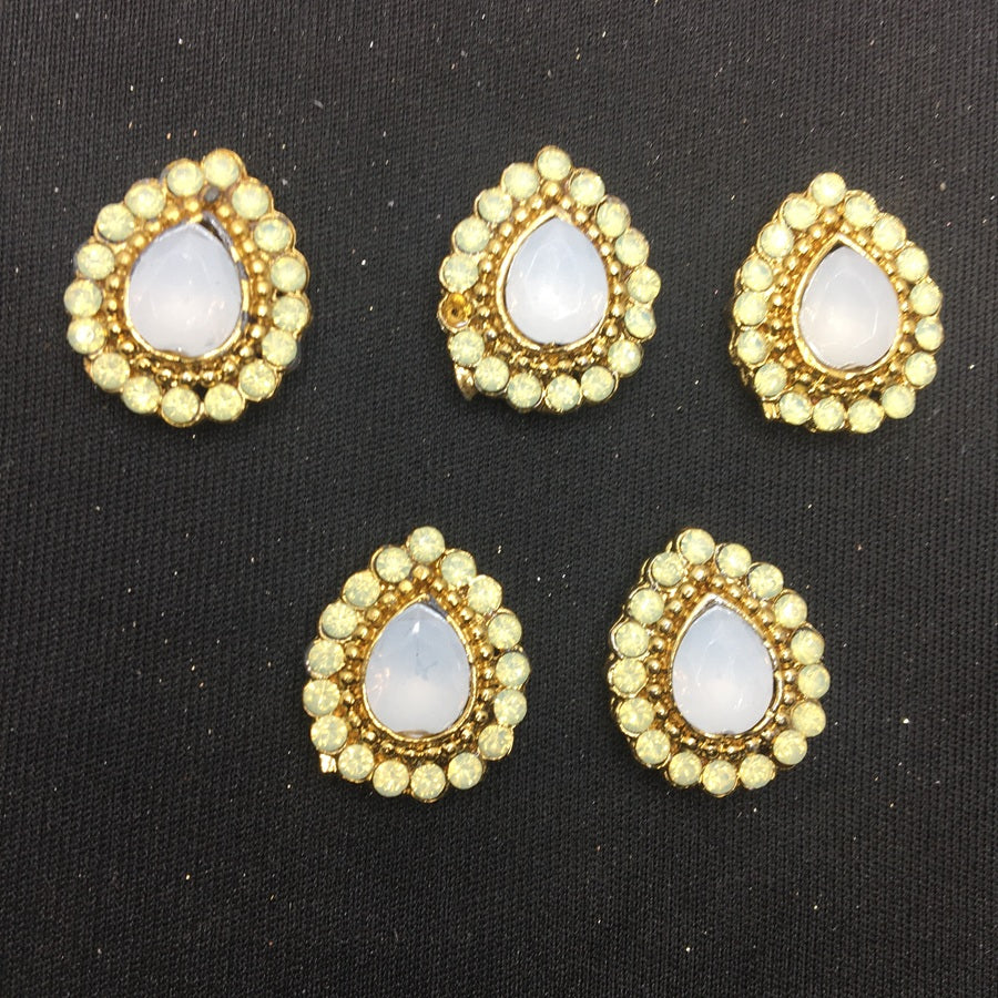 Off White Drop Handcrafted Show Buttons
