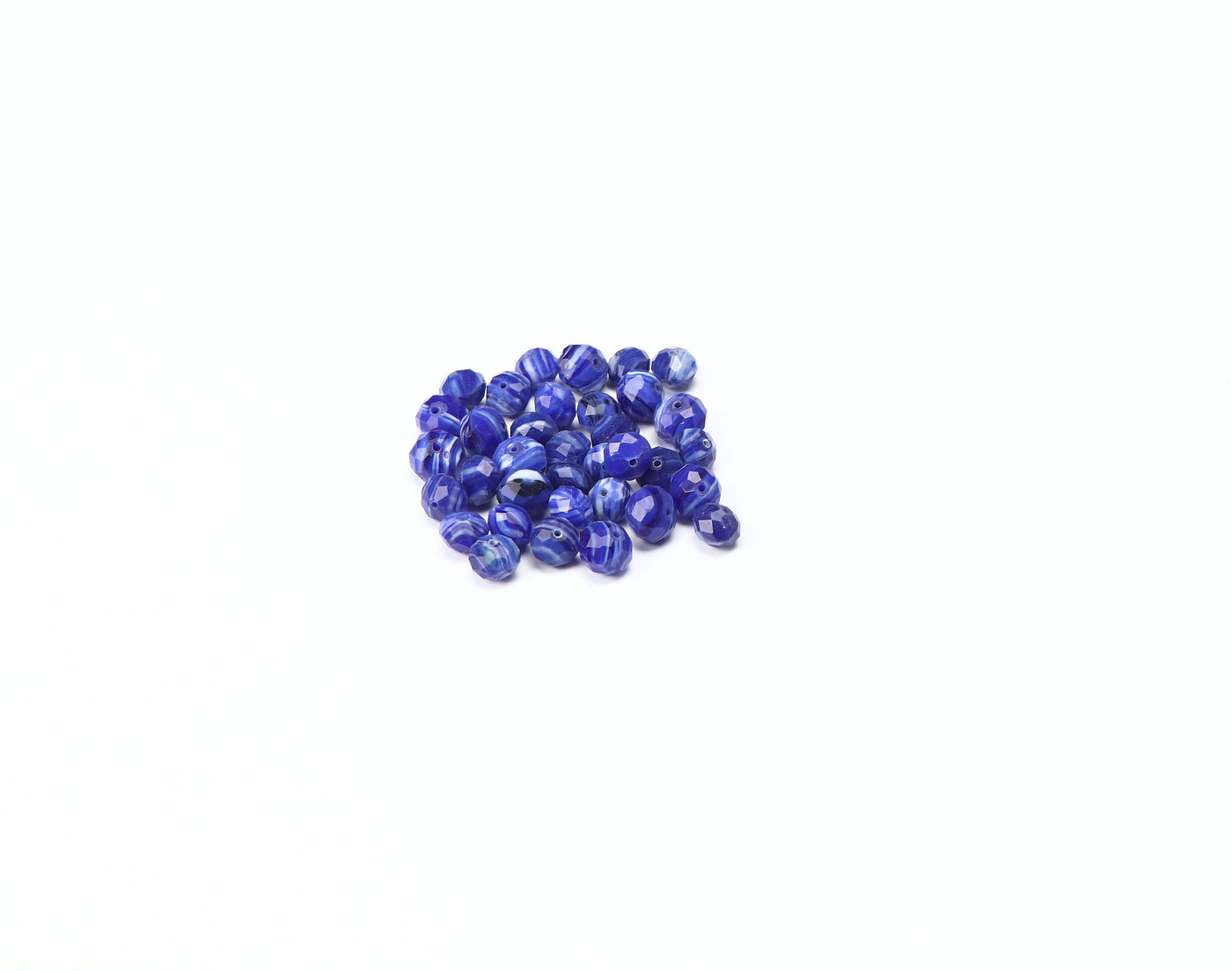 Blue Rondelle / Tyre Faceted Crystal Beads