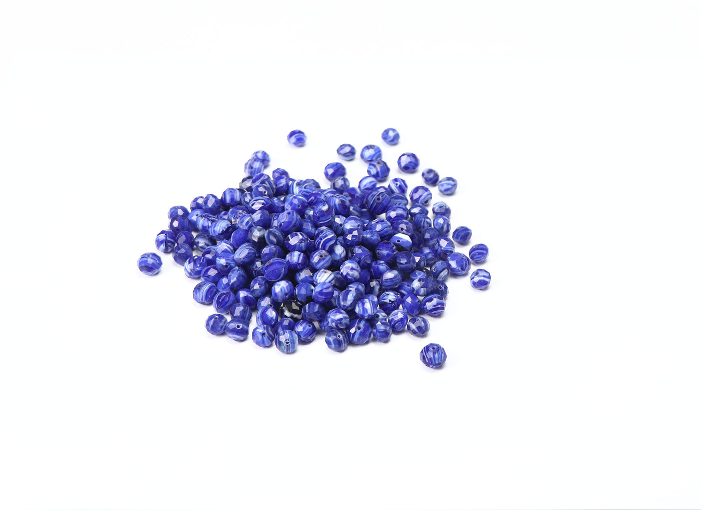 Blue Rondelle / Tyre Faceted Crystal Beads