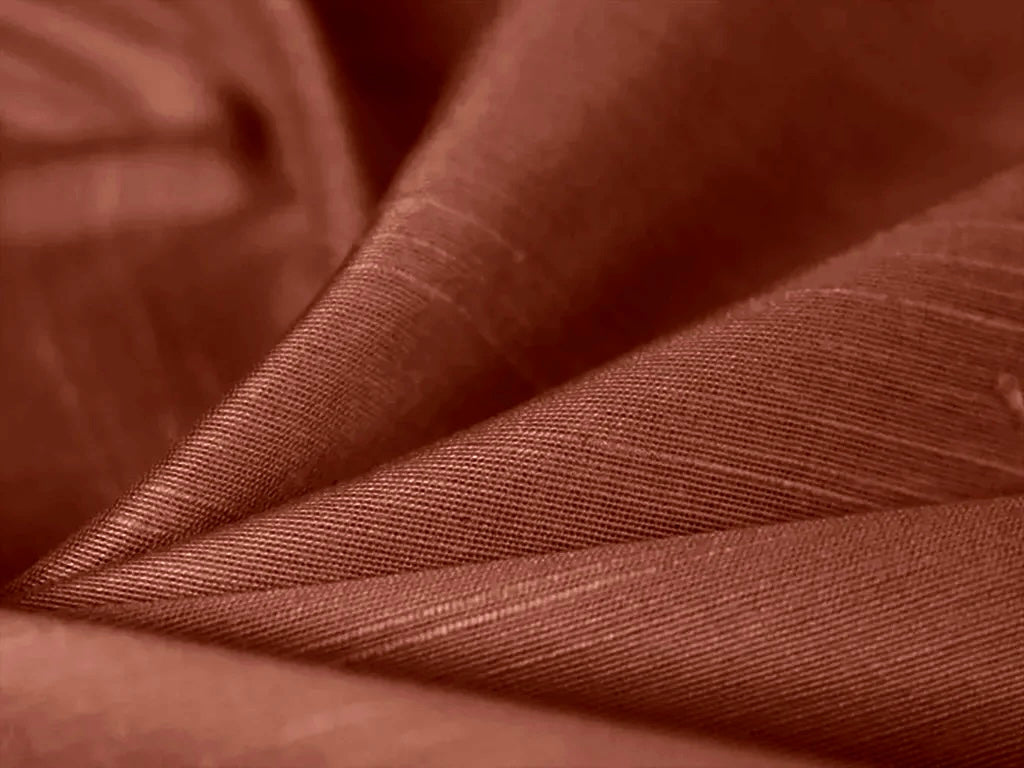 Brown Plain Bangalore Raw Silk Fabric