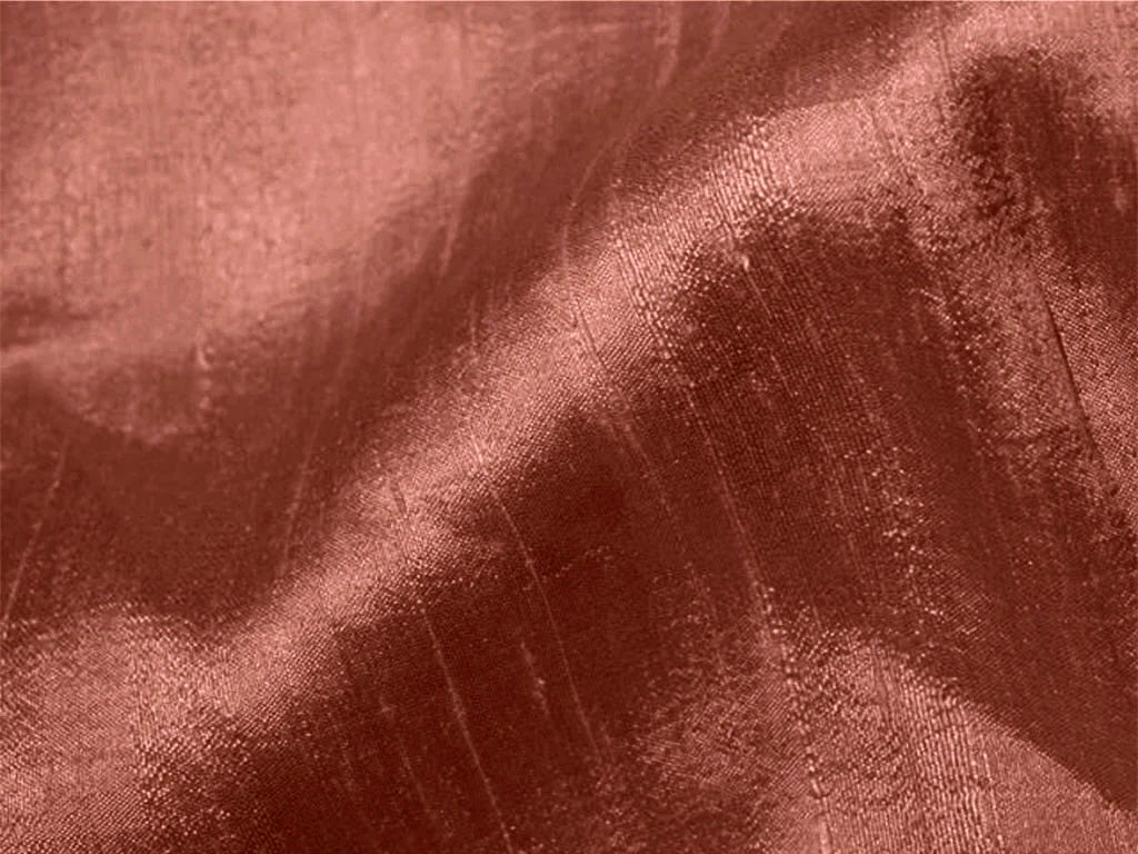 Brown Plain Bangalore Raw Silk Fabric