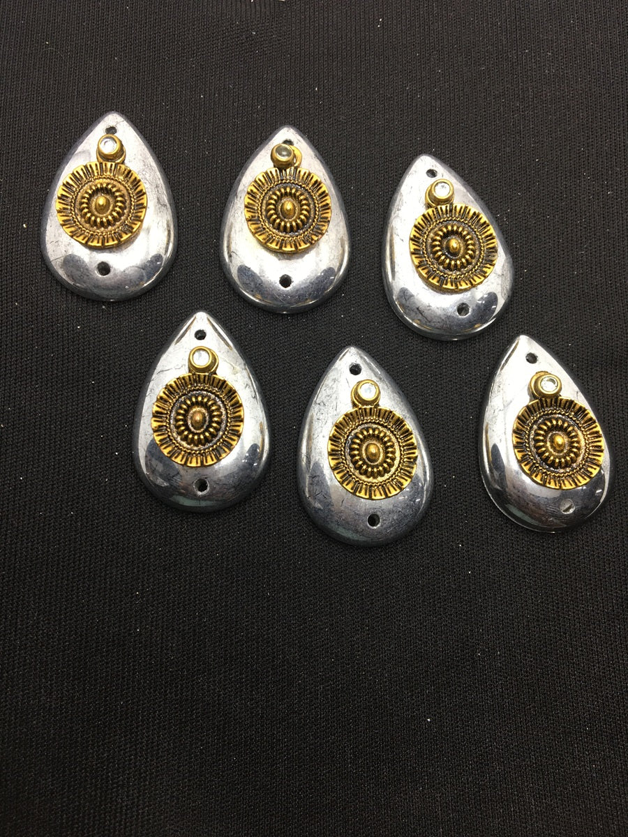 Silver Drop Handcrafted Show Buttons