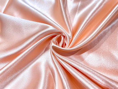 Peach Orange Plain Premium Satin Fabric