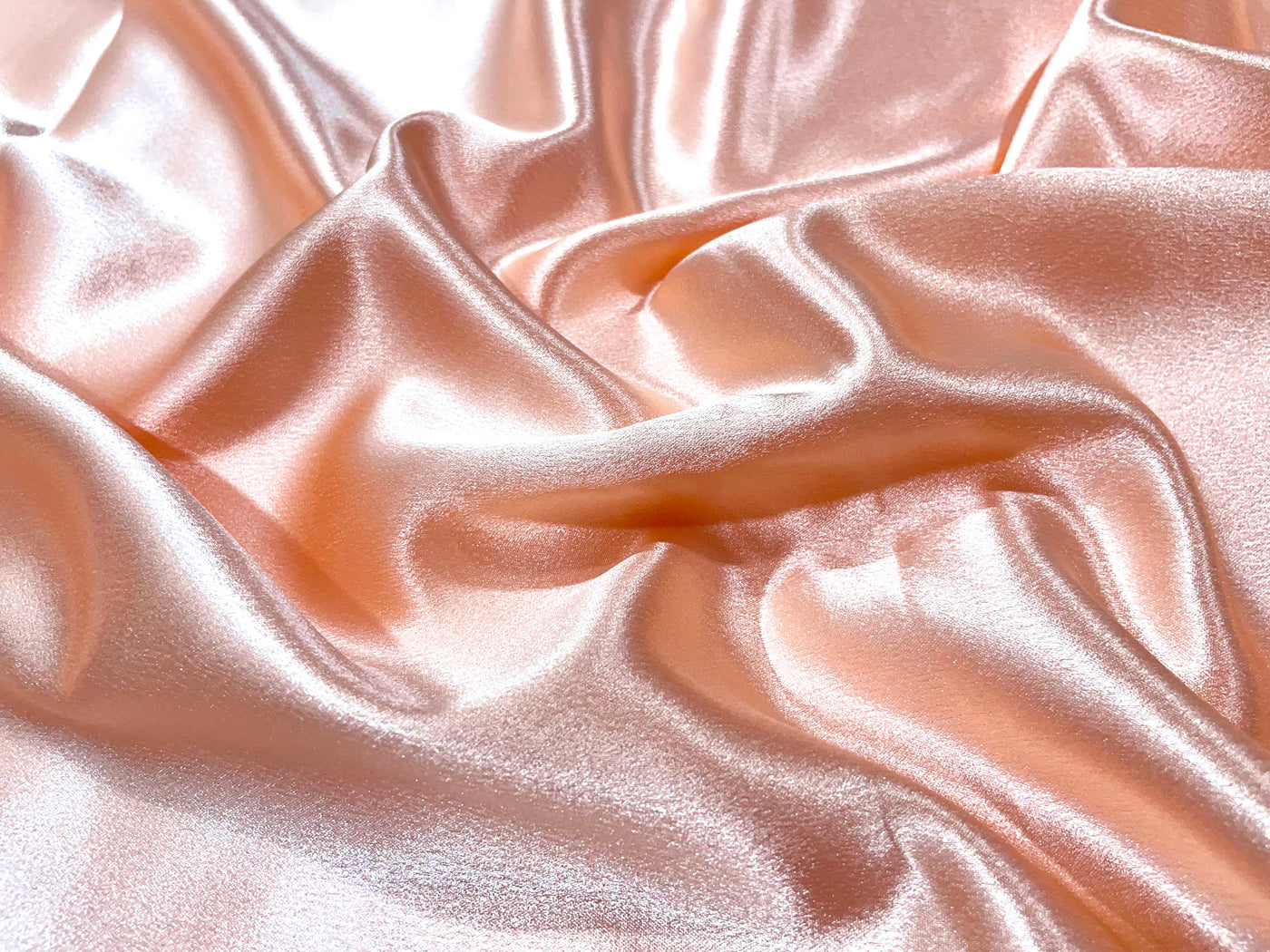 Peach Orange Plain Premium Satin Fabric