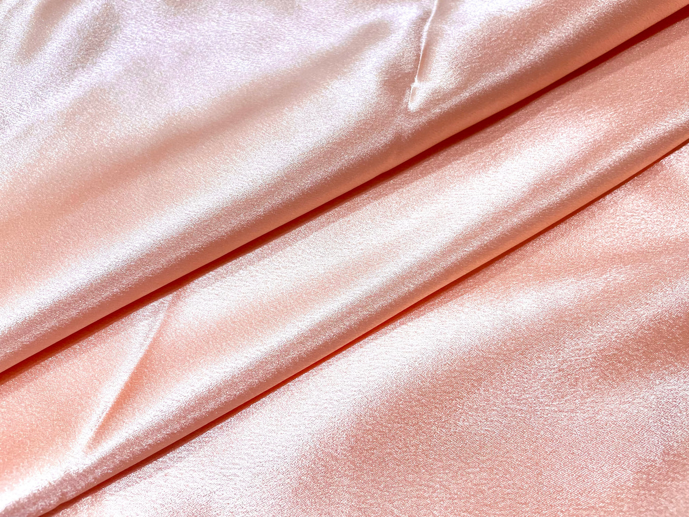 Peach Orange Plain Premium Satin Fabric