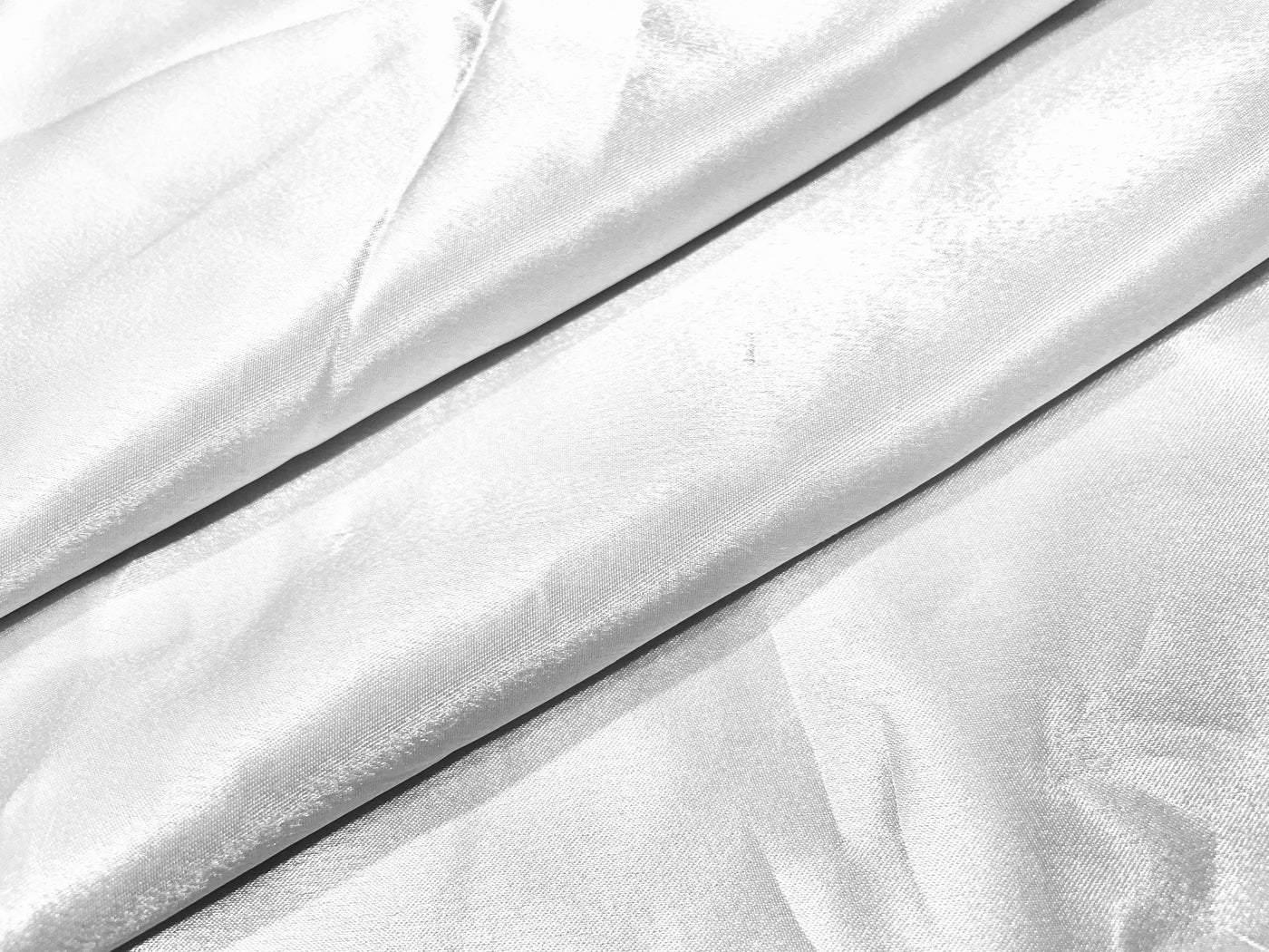 Pure White Plain Premium Satin Fabric