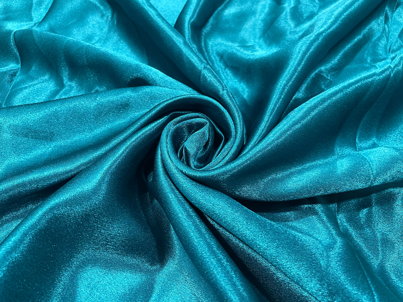 Deep Teal Plain Premium Satin Fabric