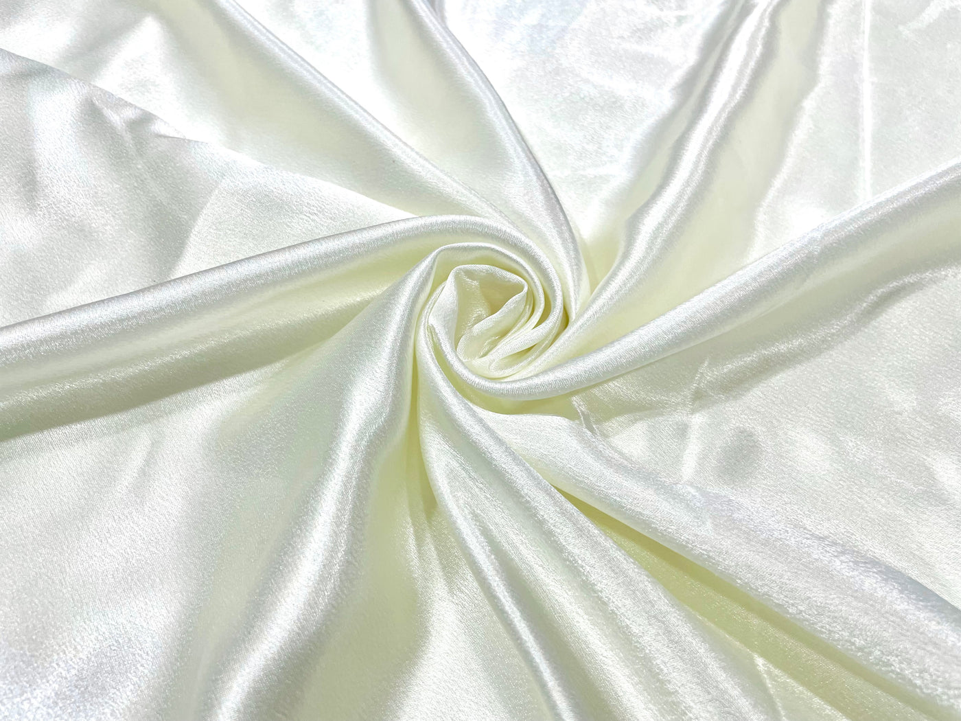 Cream Plain Premium Satin Fabric