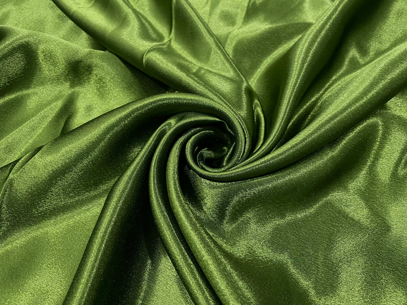 Mehndi Green Plain Premium Satin Fabric