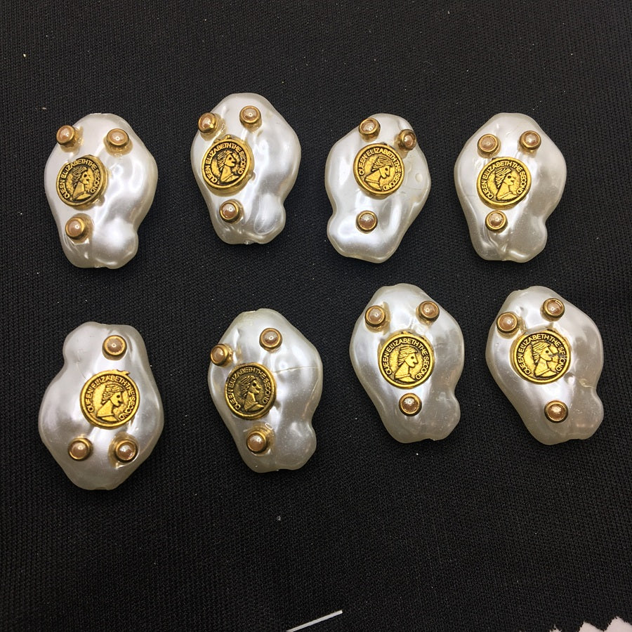 Cream Asymmetric Handcrafted Show Buttons