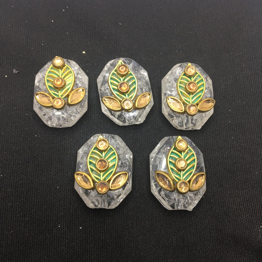 Gray Stone Handcrafted Show Buttons