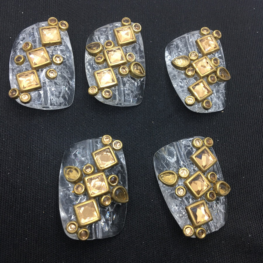 Gray Designer Handcrafted Show Buttons