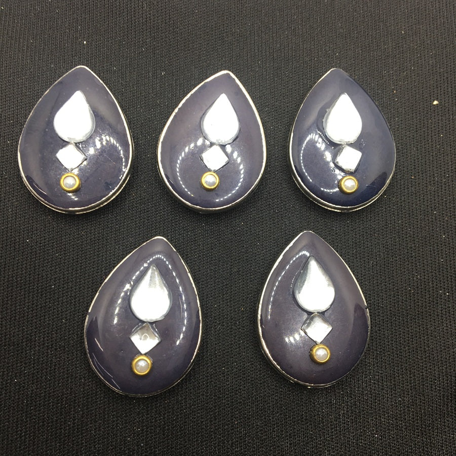 Black Drop Designer Handcrafted Show Buttons