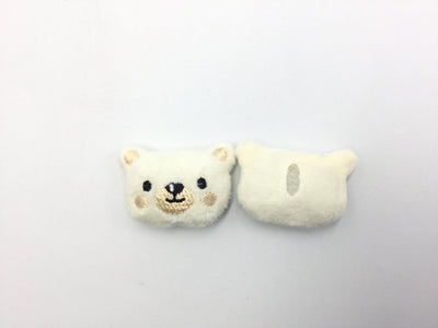 White Teddy Bear Patches