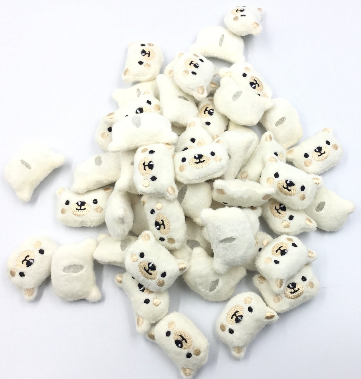 White Teddy Bear Patches