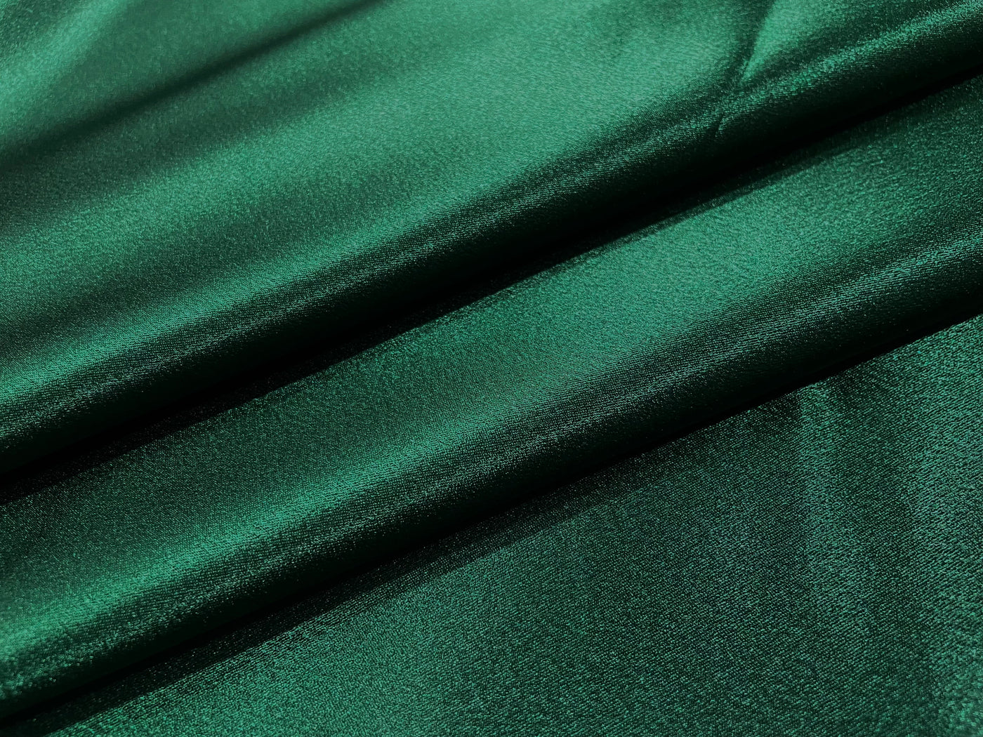 Bottle Green Plain Premium Satin Fabric