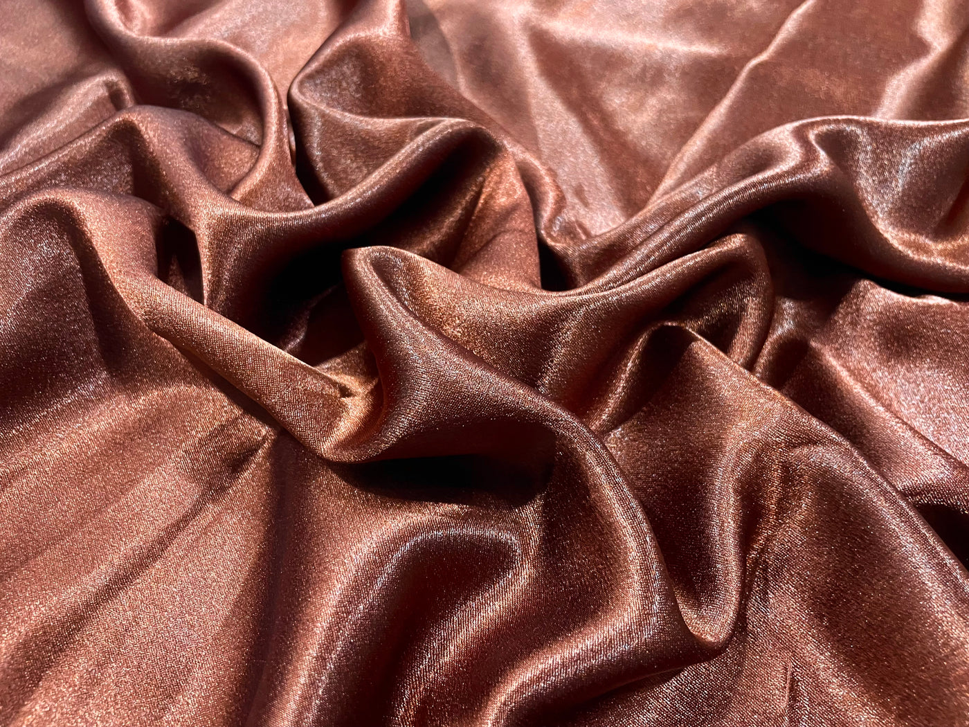 Brown Plain Premium Satin Fabric