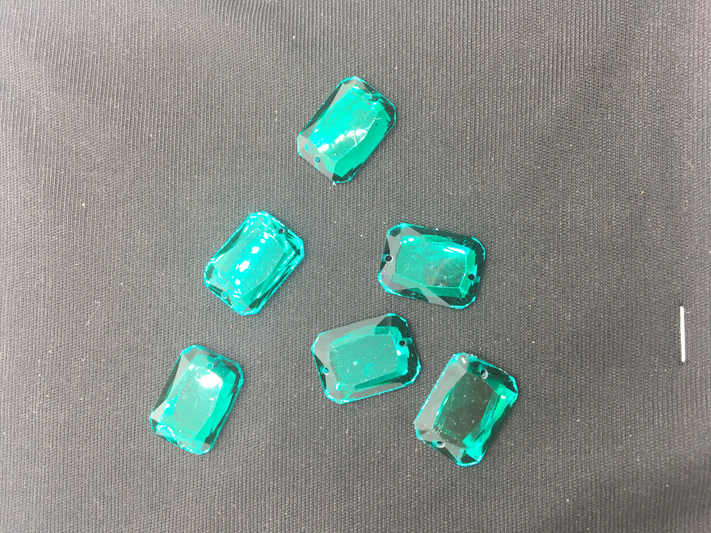Green Rectangular Resin Stones