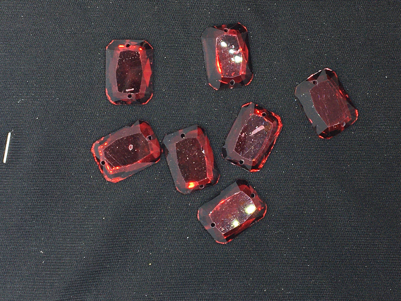 Maroon Rectangular Resin Stones