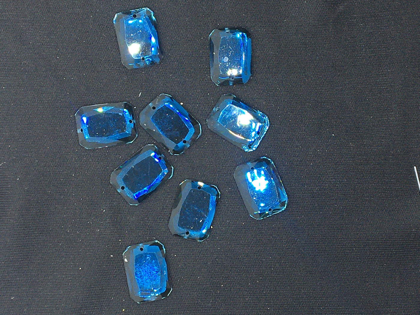 Blue Rectangular Resin Stones