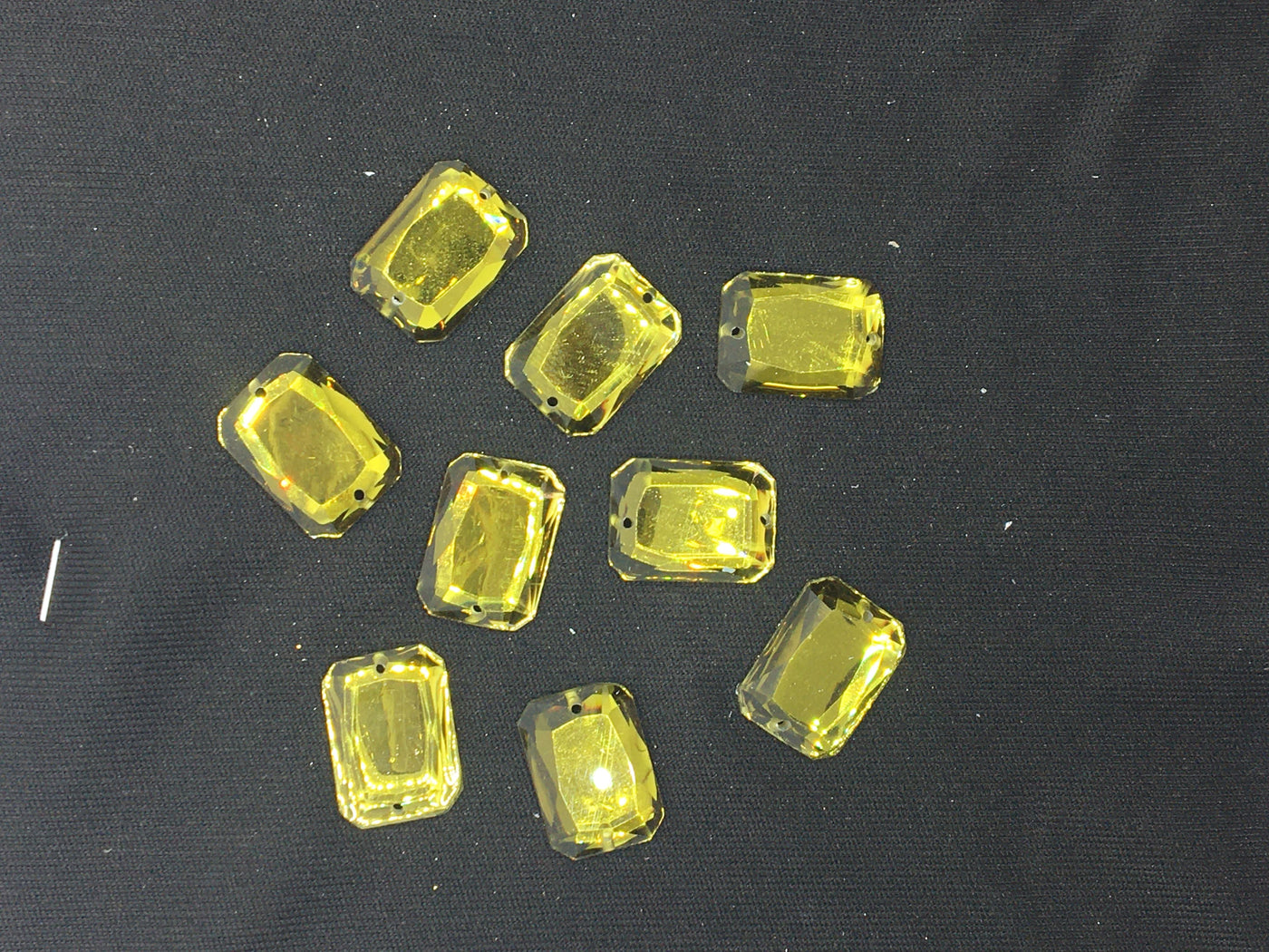 Yellow Rectangular Resin Stones