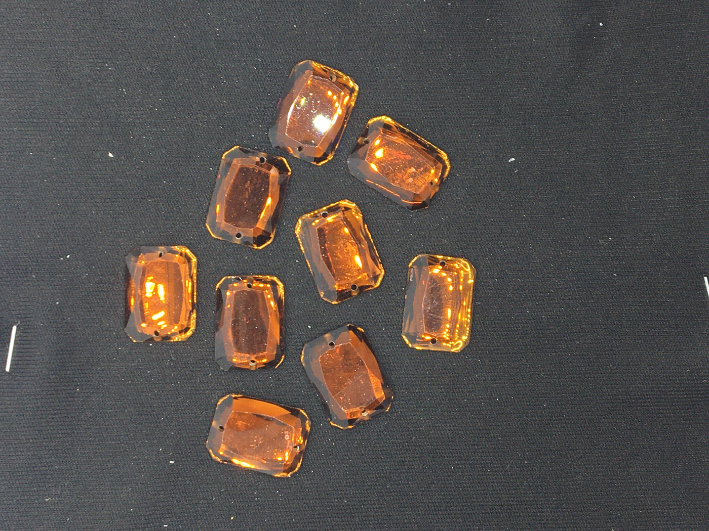 Copper Rectangular Resin Stones