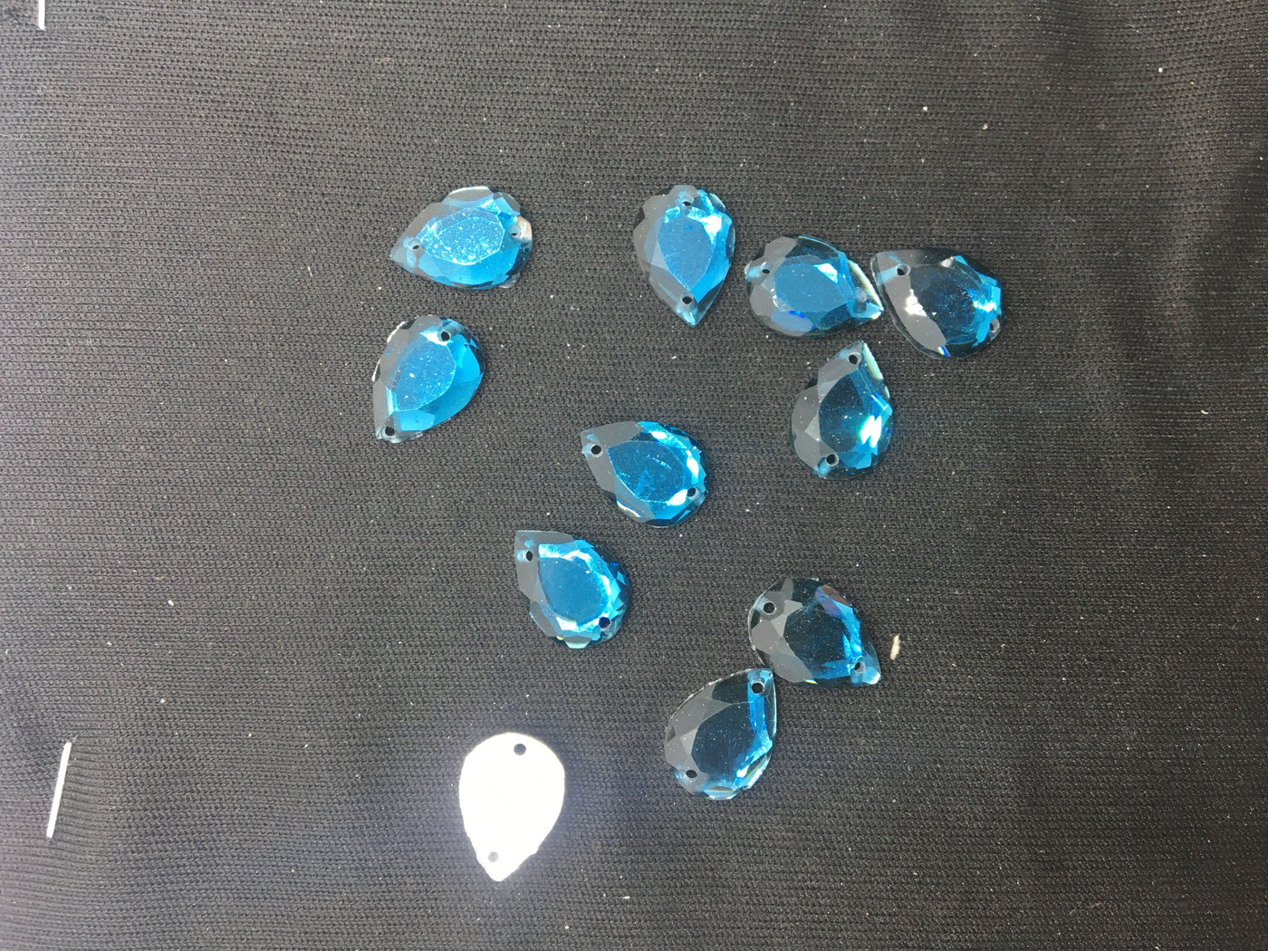 Dark Blue Drop Resin Stones