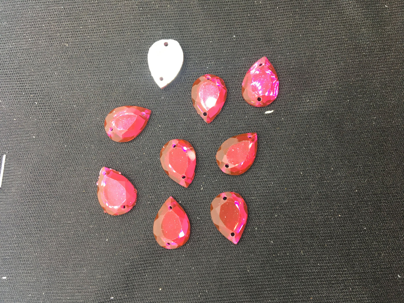 Red Drop Resin Stones