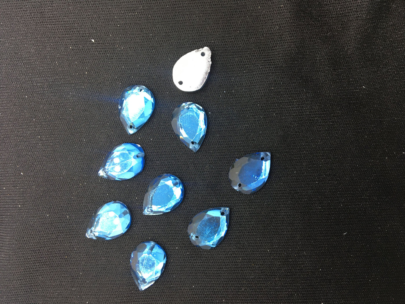 Light Blue Drop Resin Stones