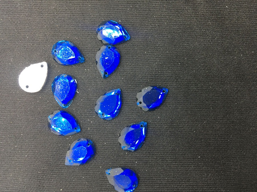 Dark Blue Drop Resin Stones