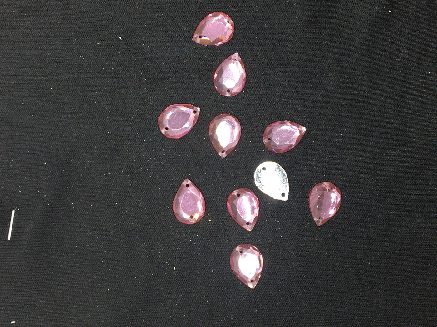 Light Pink Drop Resin Stones
