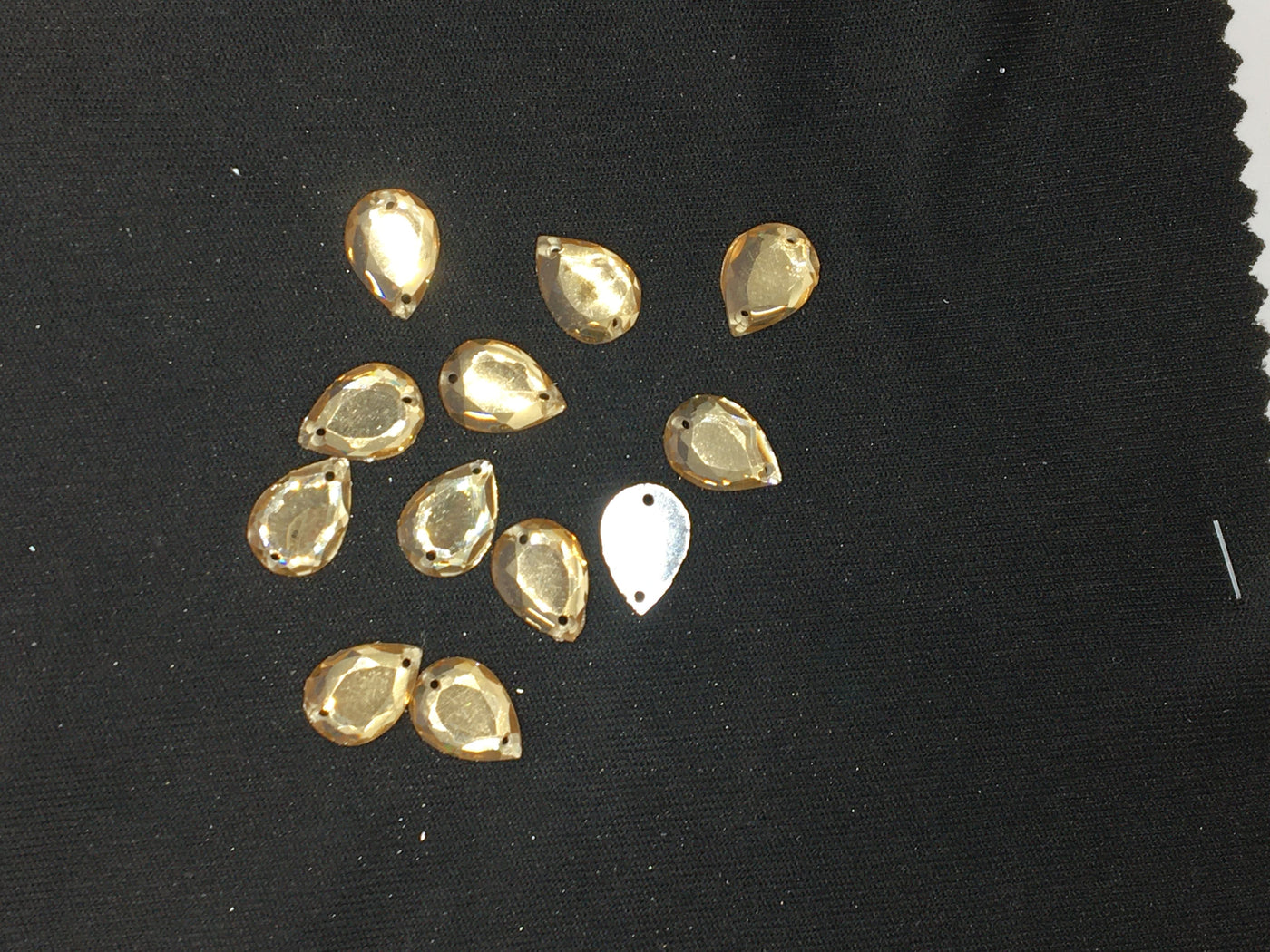 Light Gold Drop Resin Stones