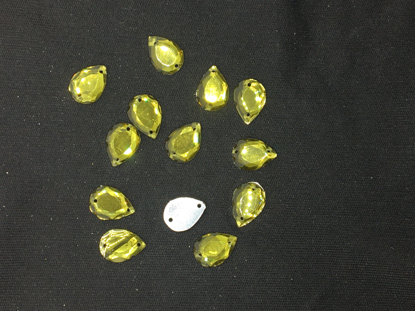 Yellow Drop Resin Stones