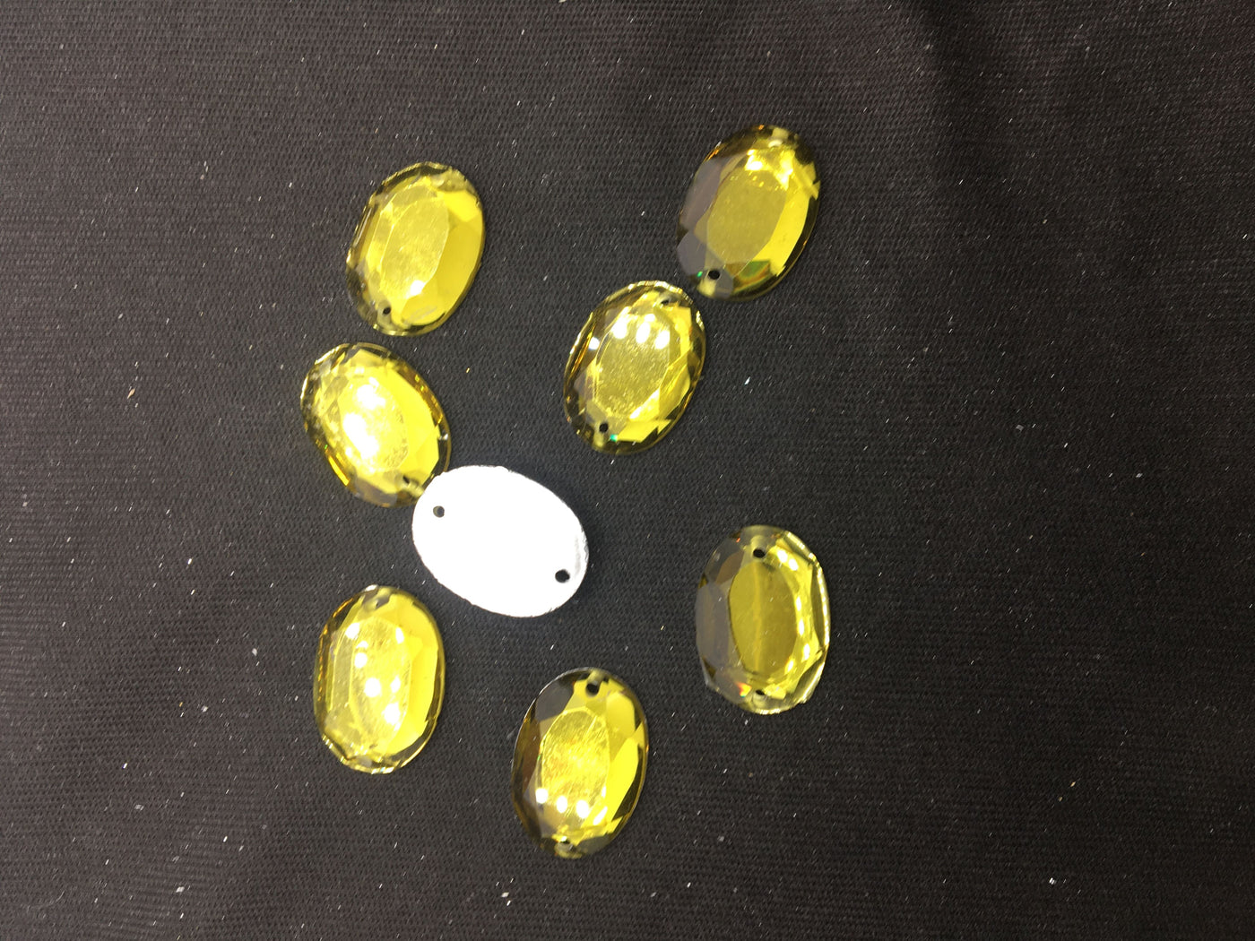 Yellow Oval Resin Stones