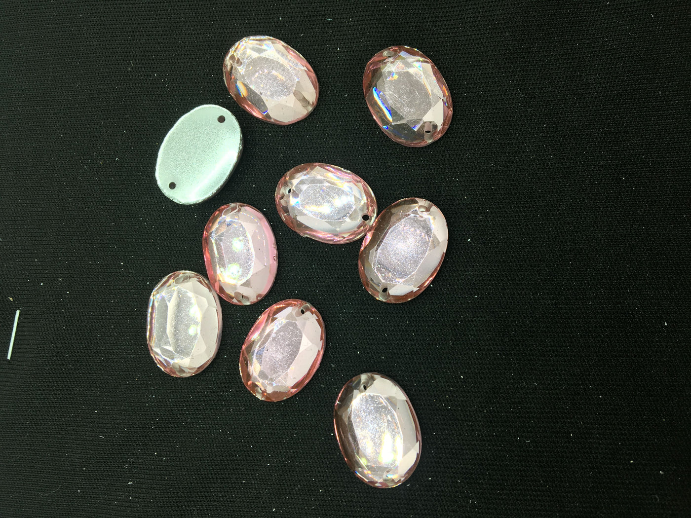 Light Pink Oval Resin Stones