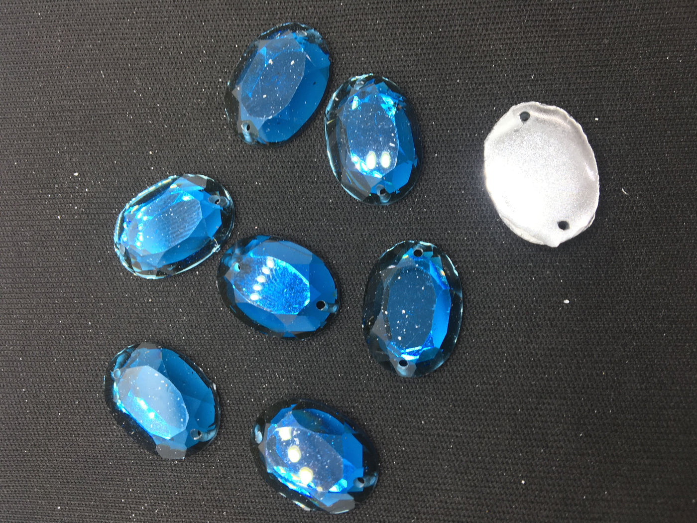 Dark Blue Oval Resin Stones