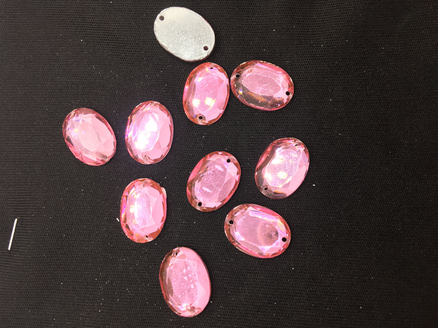 Pink Oval Resin Stones