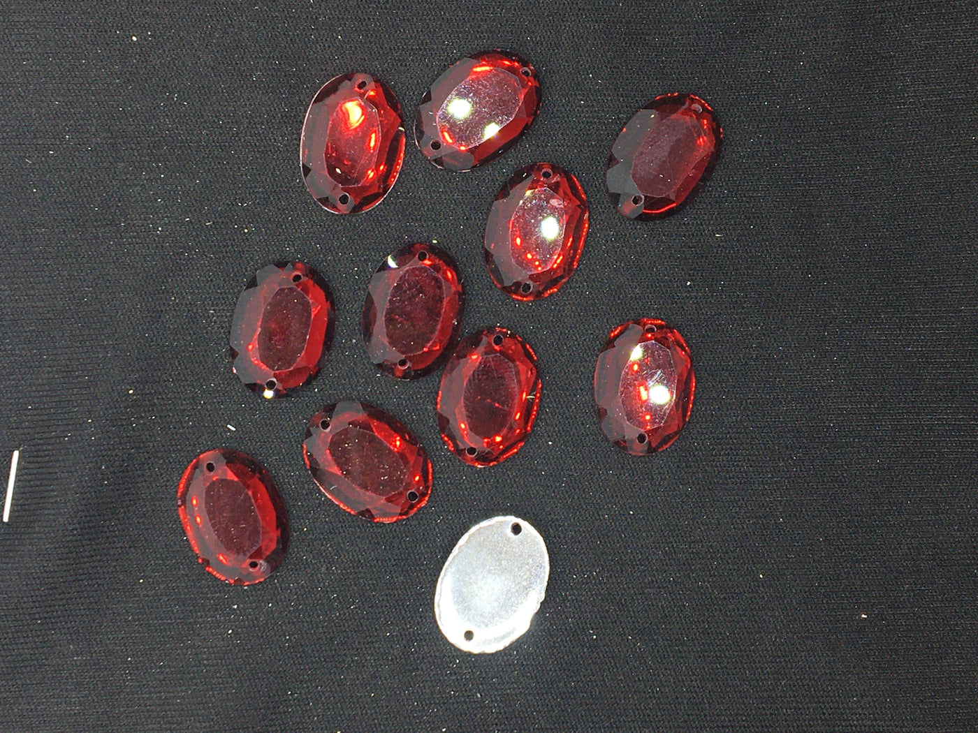 Maroon Oval Resin Stones