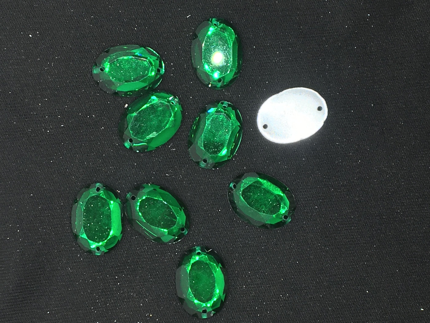 Green Oval Resin Stones