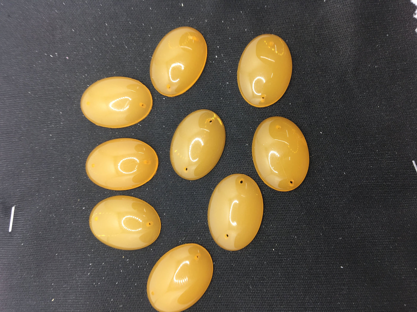Yellow Opal Oval Resin Stones