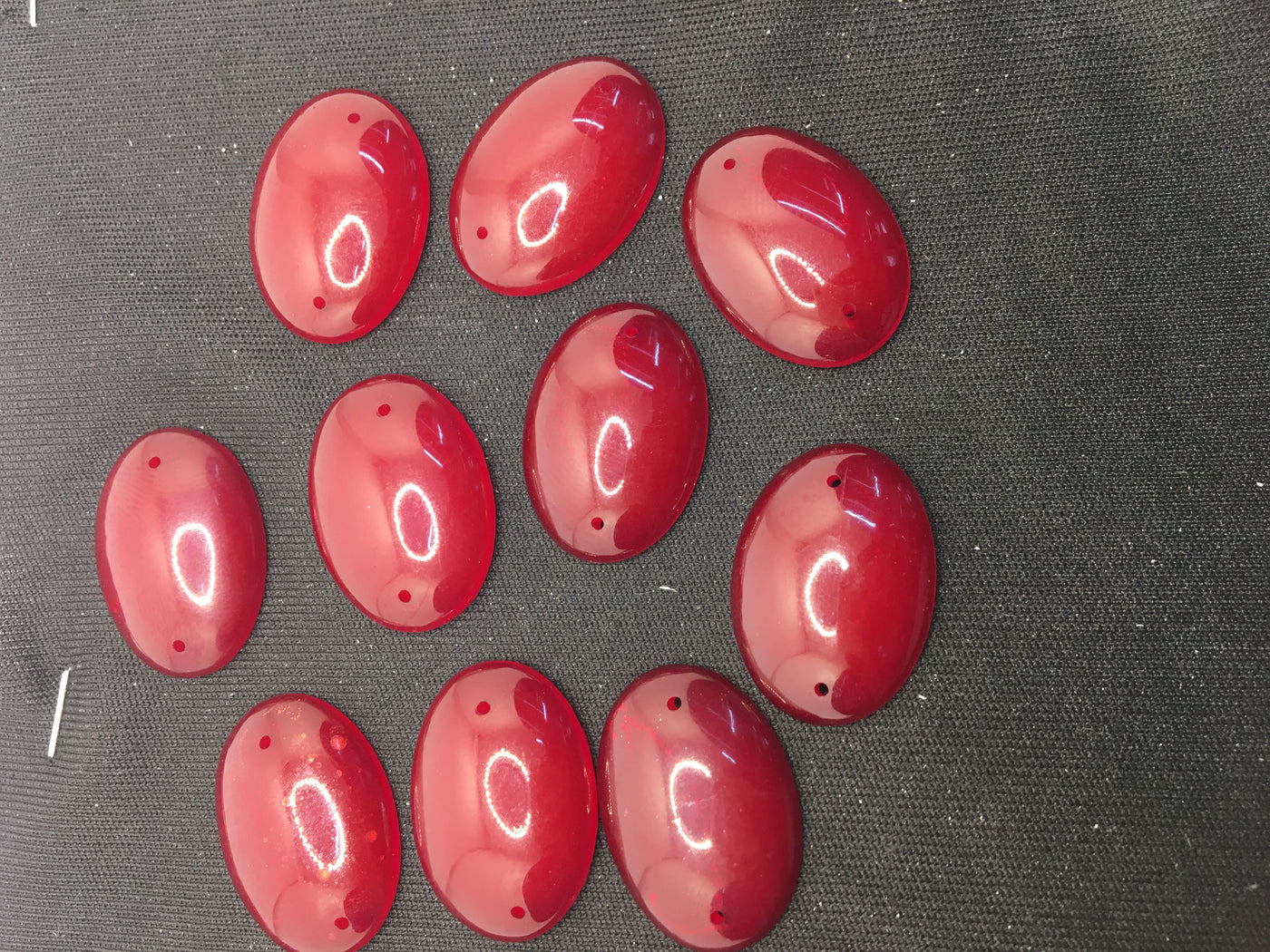 Red Opal Oval Resin Stones