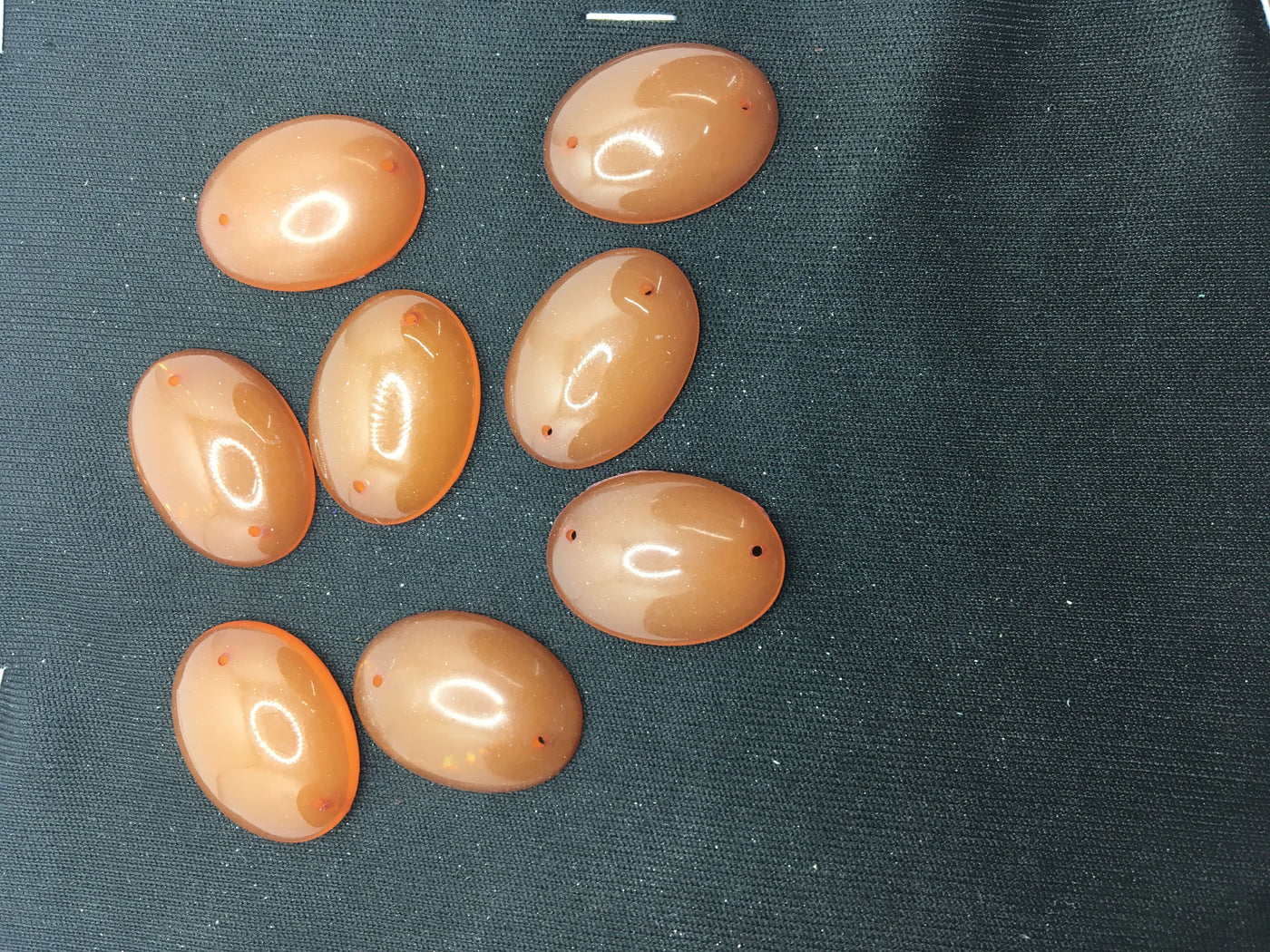 Orange Opal Oval Resin Stones