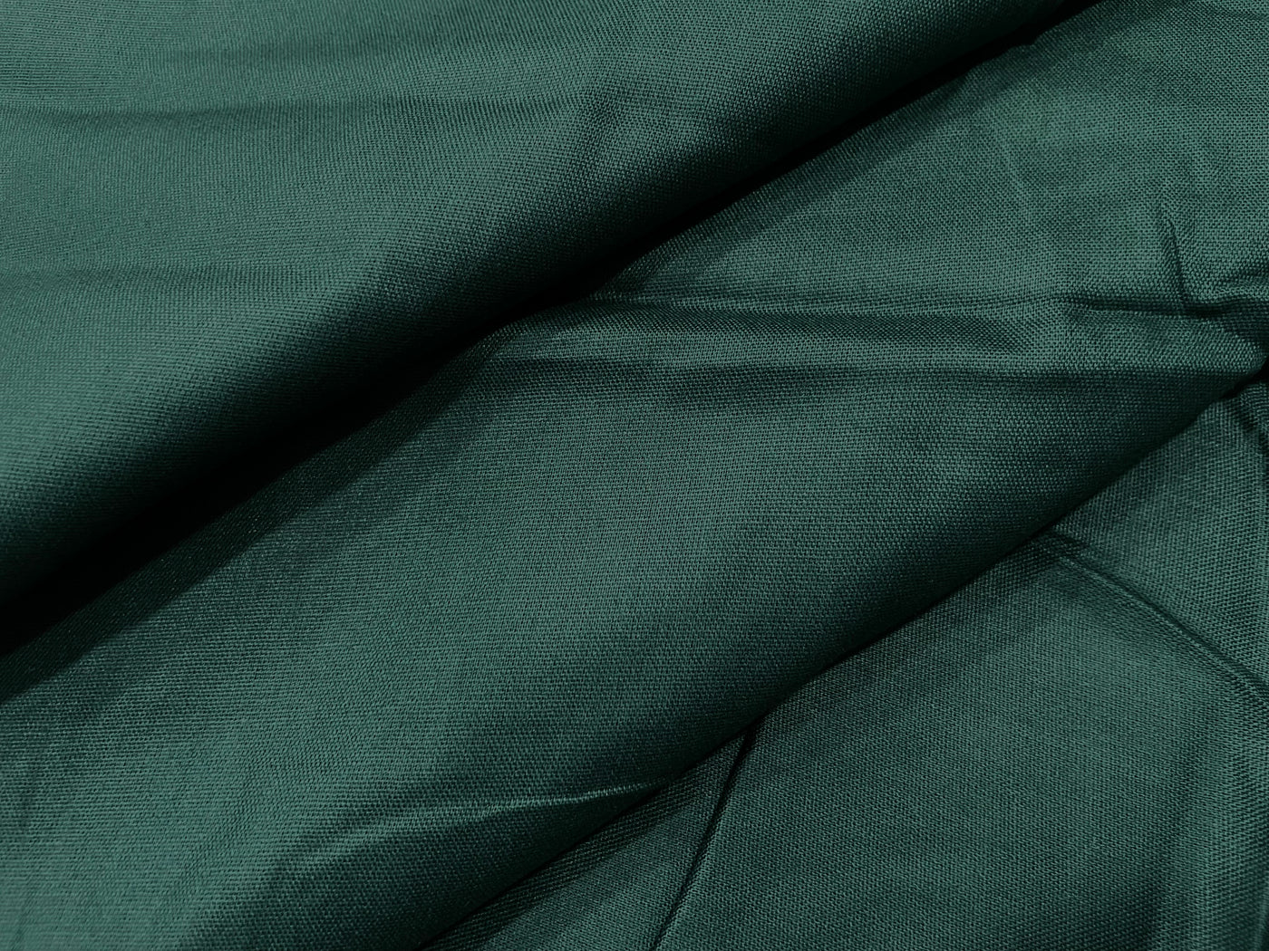 Bottle Green Plain Soft Cotton Rayon Fabric