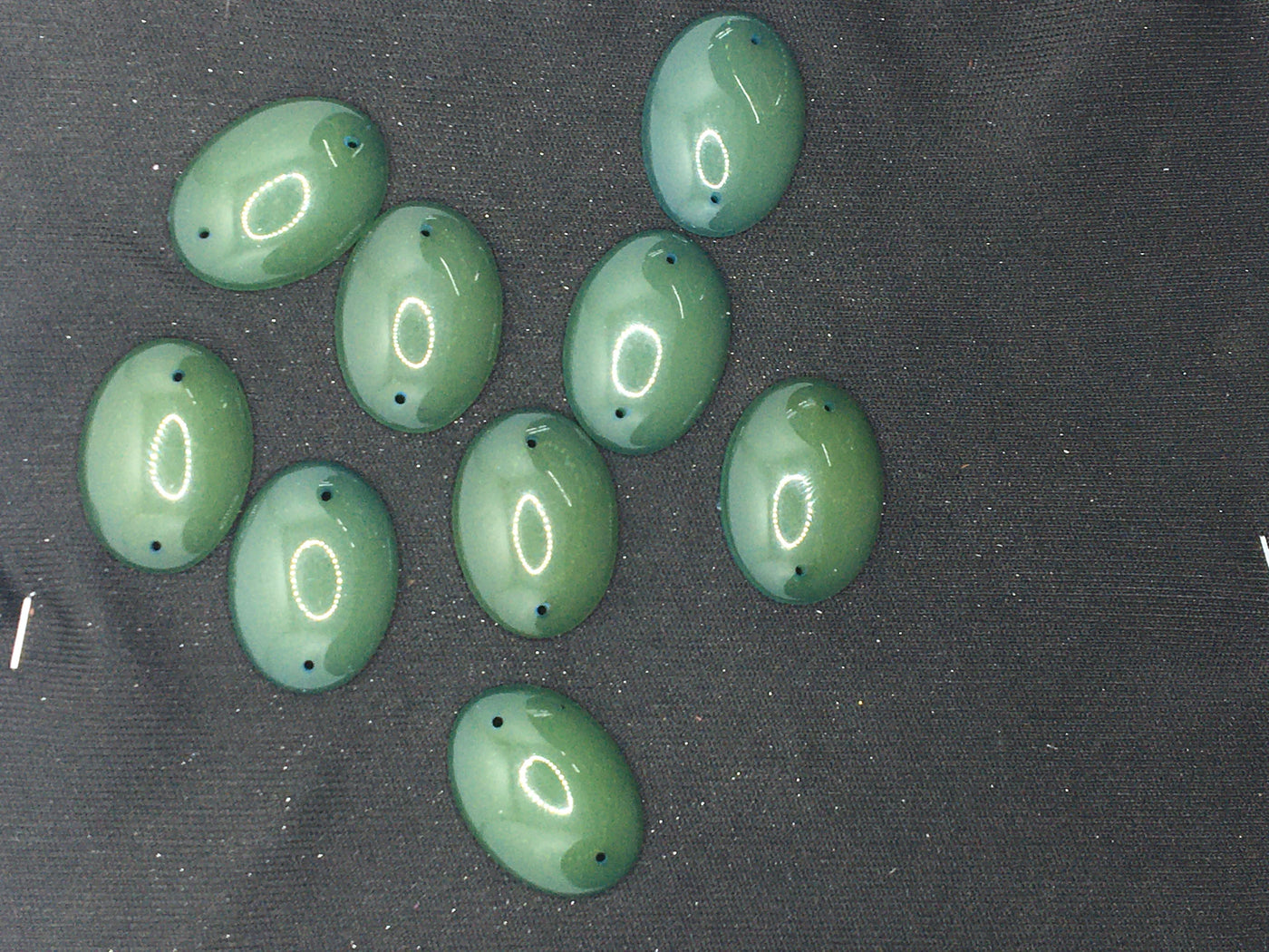 Green Opal Oval Resin Stones