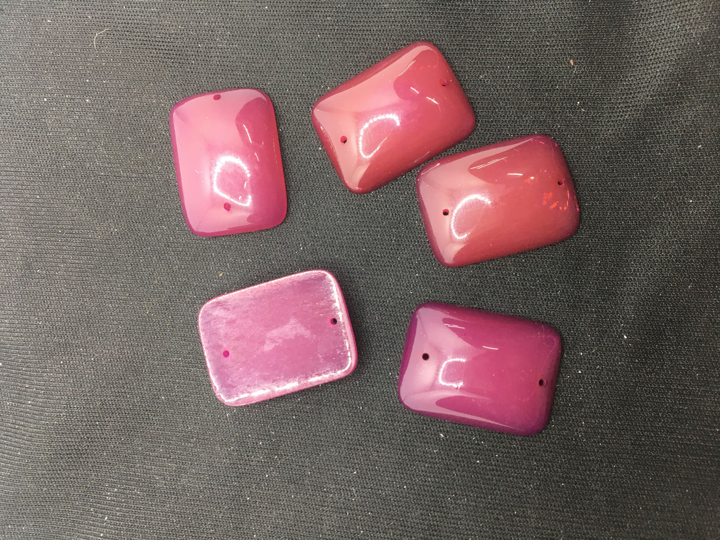 Pink Opal Rectangular Resin Stones