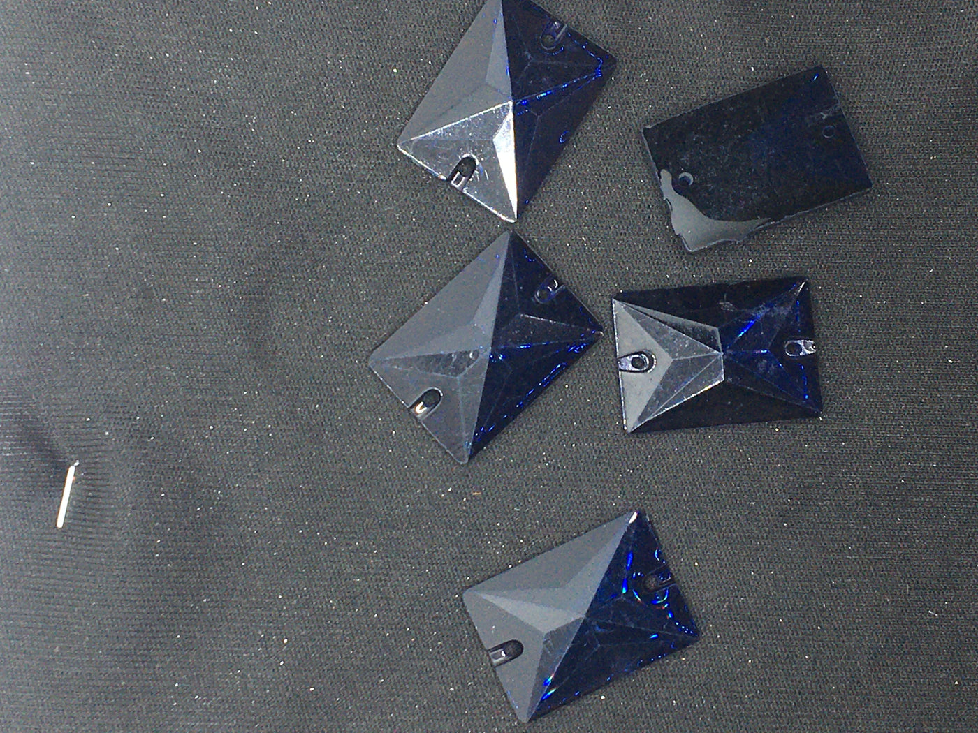 Navy Blue Rectangular Resin Stones